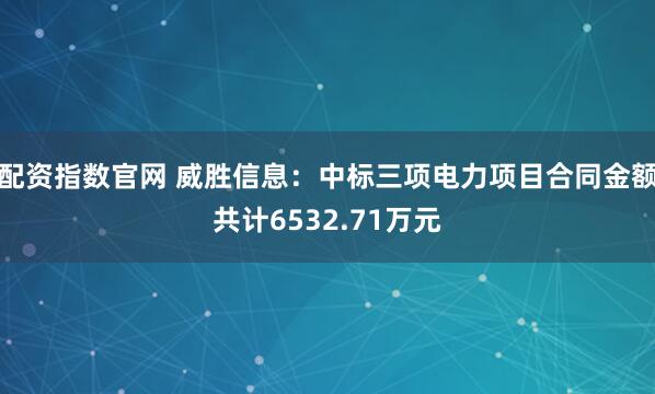 配资指数官网 威胜信息：中标三项电力项目合同金额共计6532.71万元